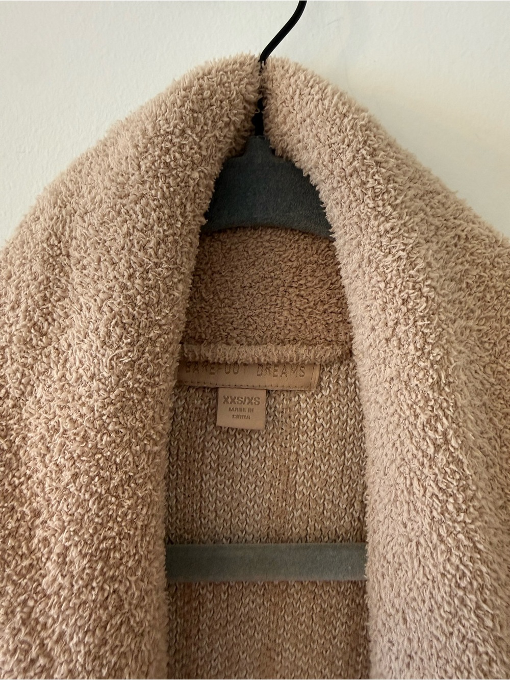 Barefoot Dreams Shawl Collar Robe Cardigan in Light Beige